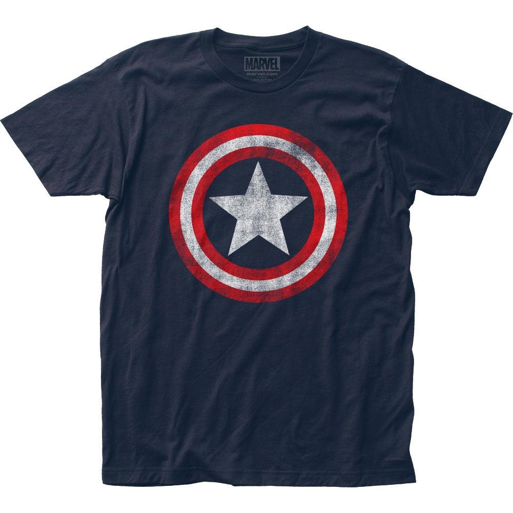Captain America Distressed Shield T-Shirt Mens - Flyclothing LLC