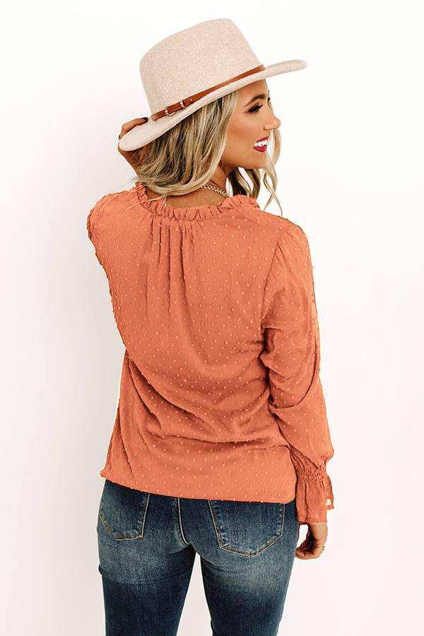 Swiss Dot Tie Neck Flounce Sleeve Blouse - Trendsi - Flyclothing LLC