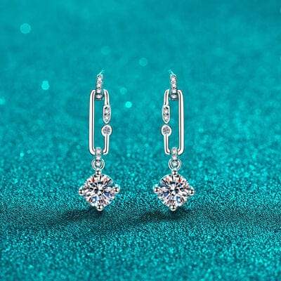 2 Carat Moissanite 925 Sterling Silver Earrings - Trendsi - Flyclothing LLC