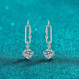 2 Carat Moissanite 925 Sterling Silver Earrings - Trendsi - Flyclothing LLC