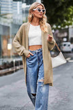 Open Front Dropped Shoulder Longline Cardigan - Trendsi - Flyclothing LLC
