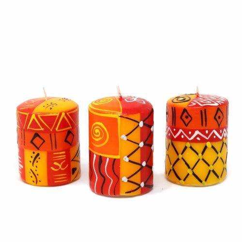 Set of Three Boxed Hand-Painted Candles - Zahabu Design - Nobunto - Nobunto - Flyclothing LLC