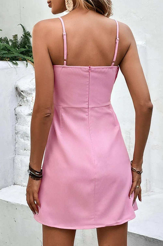 Bow Detail Spaghetti Strap Dress - Trendsi - Flyclothing LLC