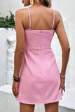 Bow Detail Spaghetti Strap Dress - Trendsi