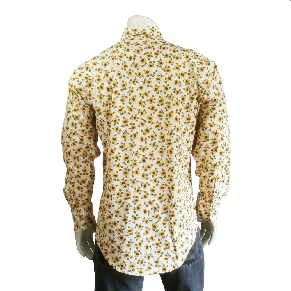 Rockmount Clothing Men's Vintage Yellow Floral Print Western Shirt - Rockmount Clothing - Flyclothing LLC
