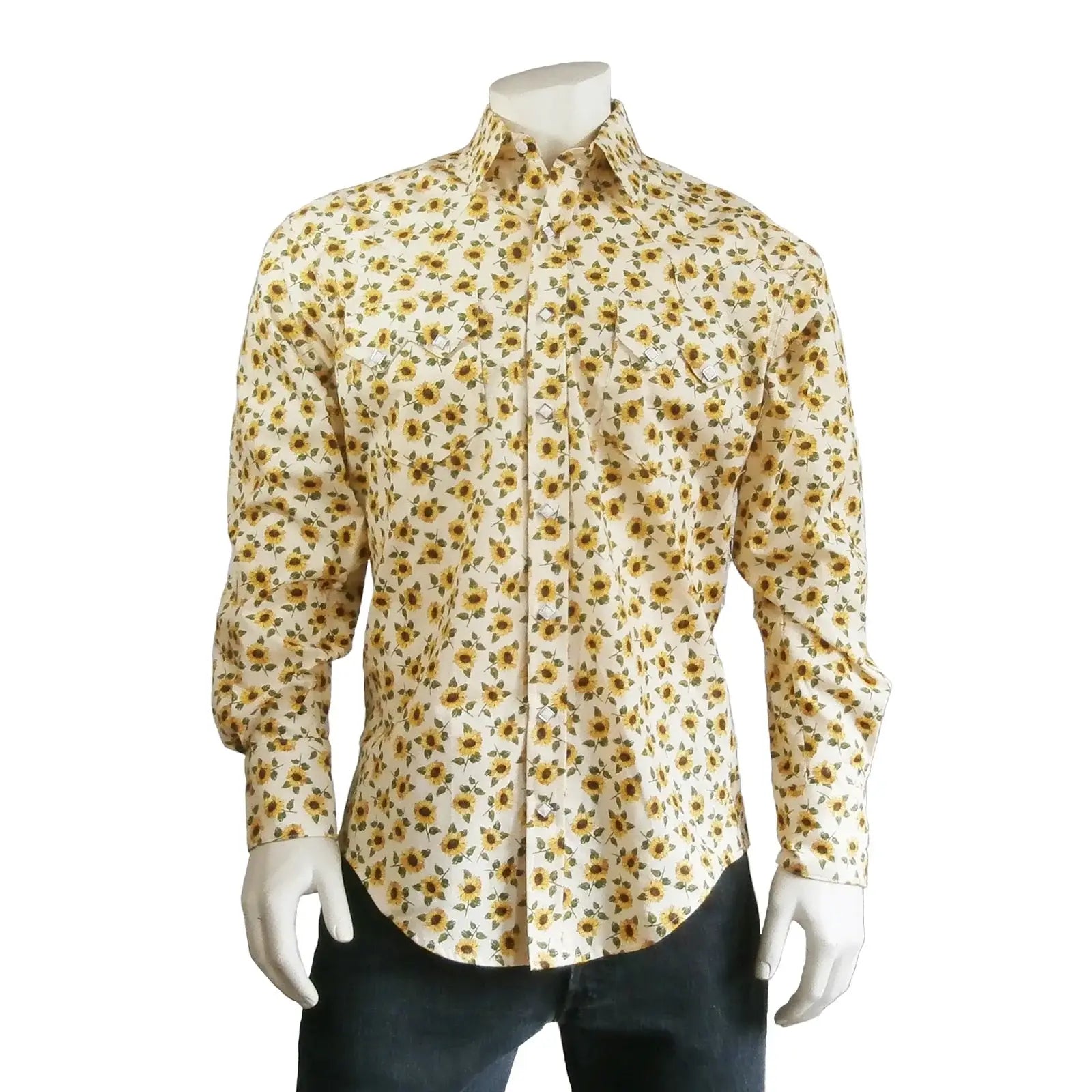 Rockmount Clothing Men's Vintage Yellow Floral Print Western Shirt - Rockmount Clothing - Flyclothing LLC