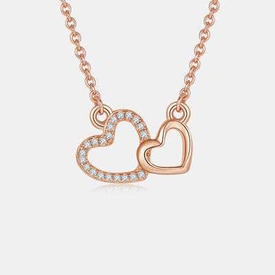 Moissanite 925 Sterling Silver Heart Necklace - Trendsi - Flyclothing LLC