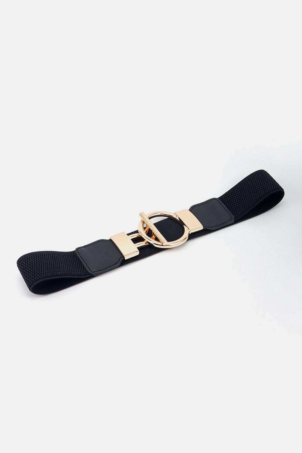 Circle Shape Buckle Zinc Alloy Buckle PU Leather Belt - Trendsi - Flyclothing LLC