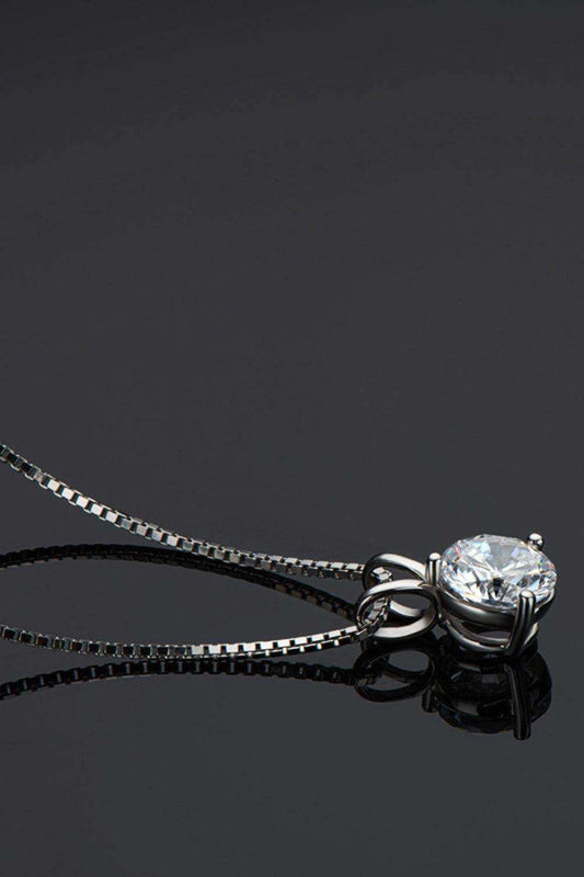 Show Off 1 Carat Moissanite Pendant Necklace - Trendsi - Flyclothing LLC