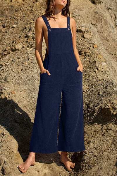 Pocketed Wide Leg Overall - Trendsi - Flyclothing LLC