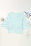 Round Neck Exposed Seams Pullover Sweater - Trendsi - Flyclothing LLC