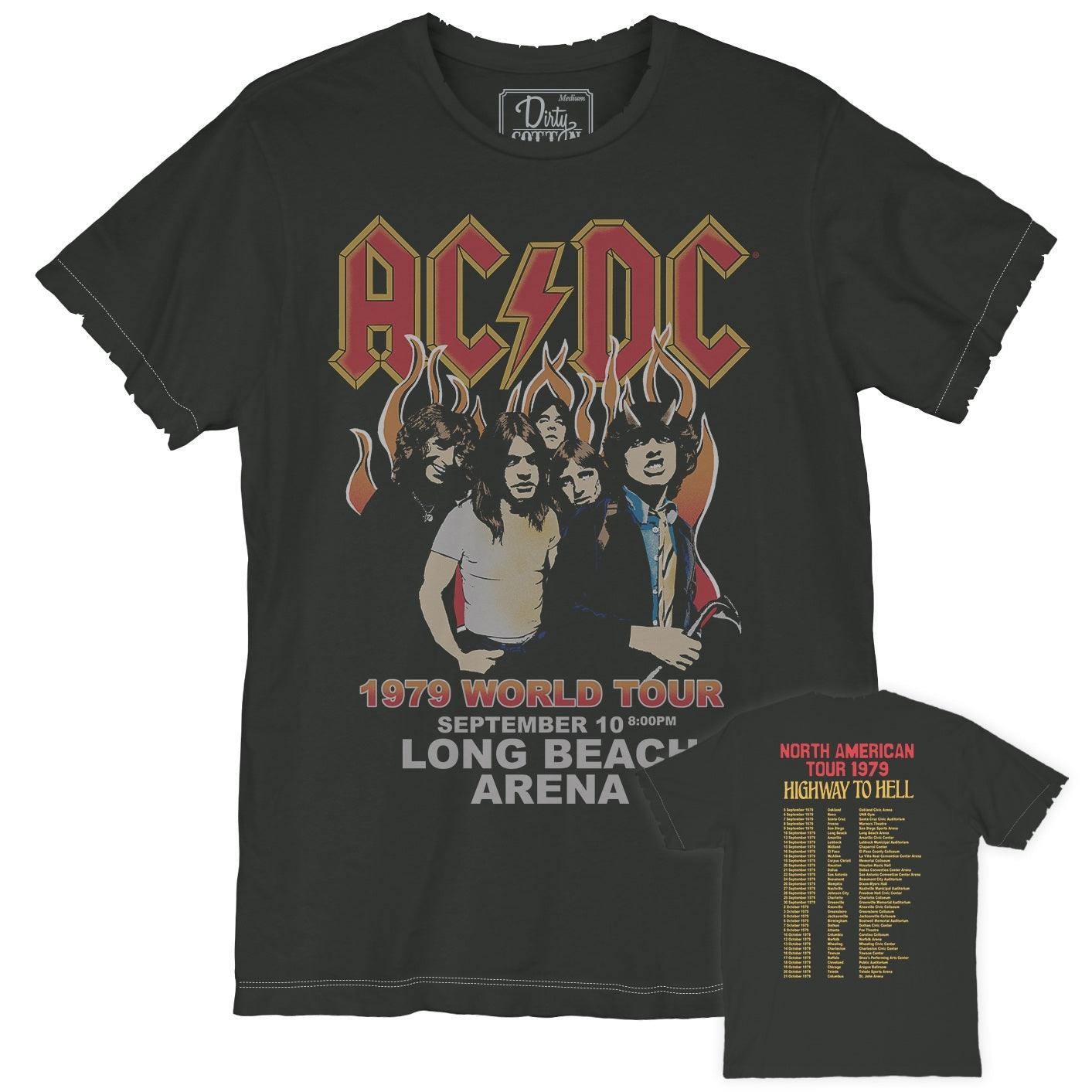 ACDC Na Tour 1979 Vintage Black S/S Unisex Crew - Flyclothing LLC