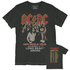 ACDC Na Tour 1979 Vintage Black S/S Unisex Crew - Flyclothing LLC