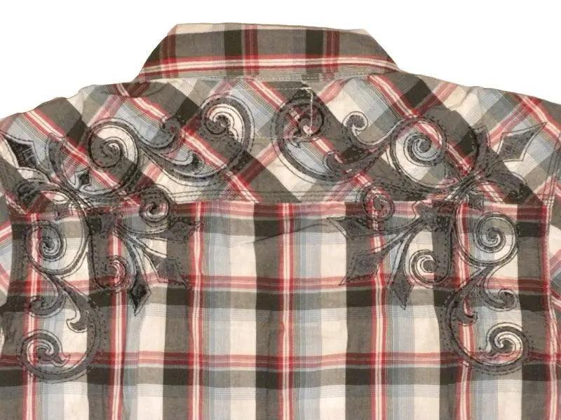 Pop Icon Embroidered Plaid Shirt - Pop Icon Clothing