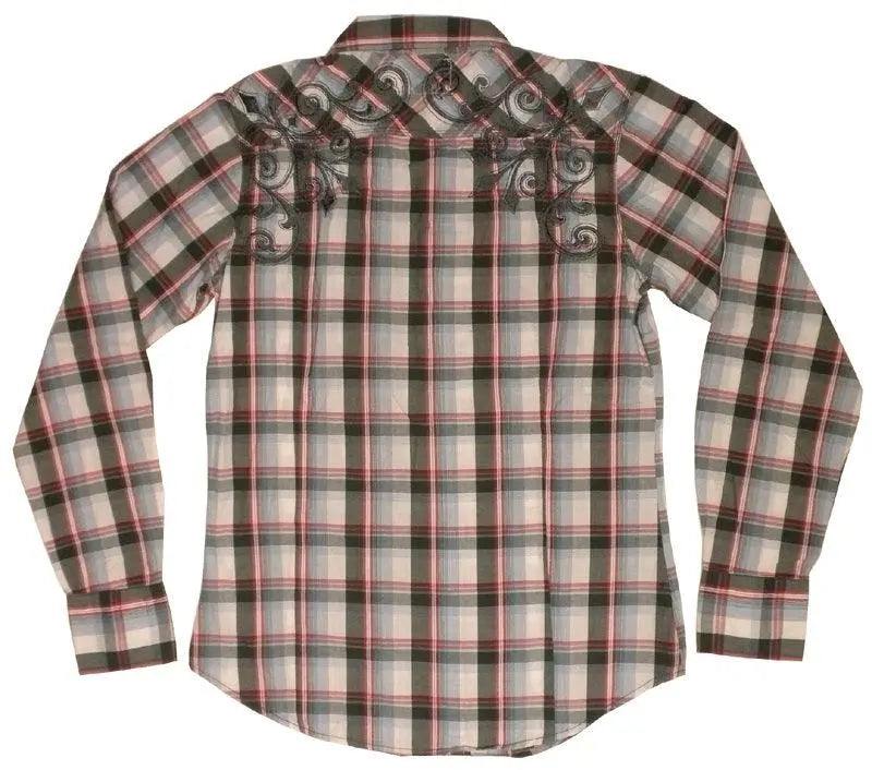 Pop Icon Embroidered Plaid Shirt - Pop Icon Clothing