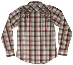 Pop Icon Embroidered Plaid Shirt - Flyclothing LLC