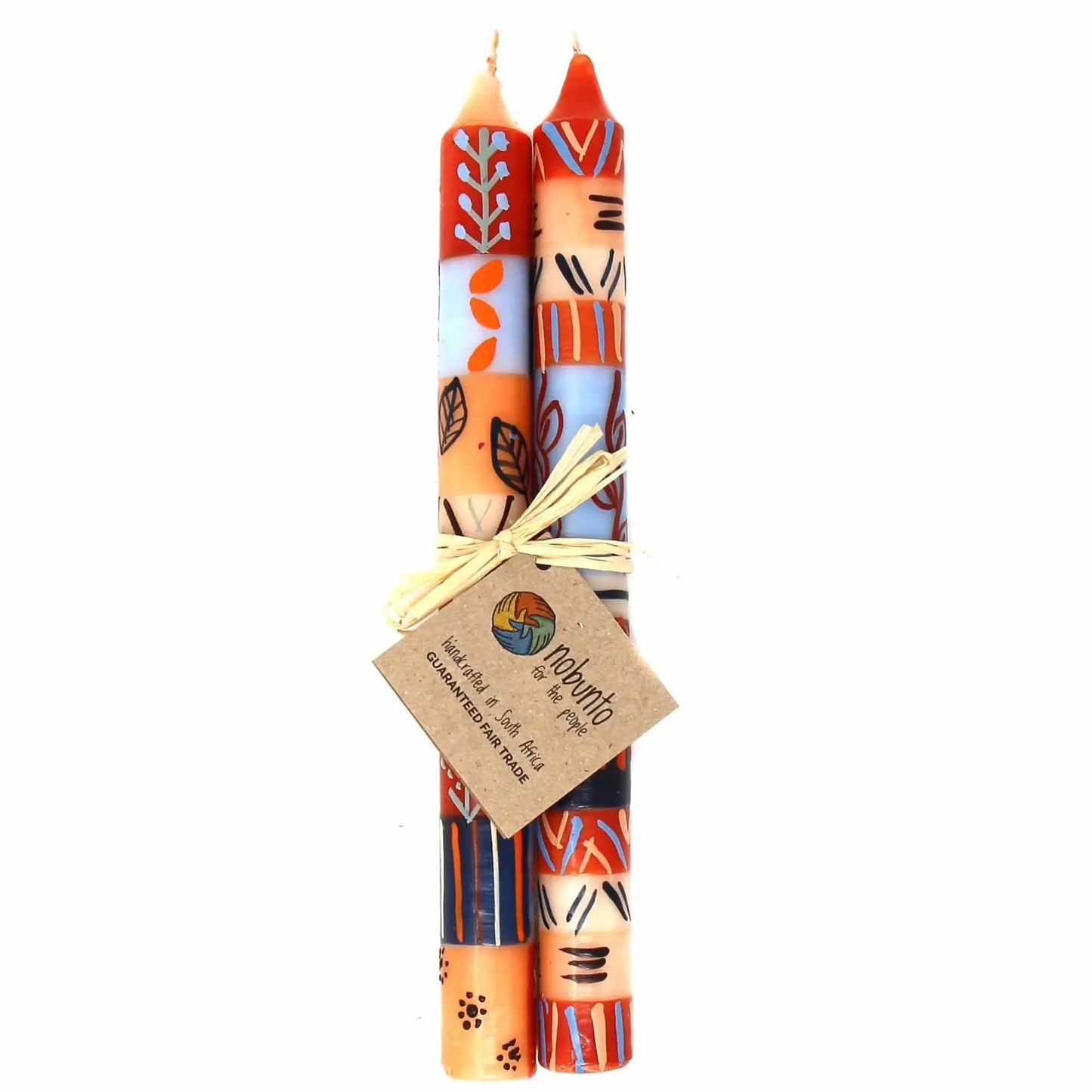Hand Painted Candles in Uzushi Design (pair of tapers) - Nobunto - Nobunto - Flyclothing LLC
