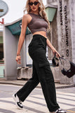 Buttoned High Waist Loose Fit Jeans - Trendsi - Flyclothing LLC