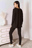 Basic Bae Full Size V-Neck Soft Rayon Long Sleeve Top and Pants Lounge Set - Trendsi - Flyclothing LLC