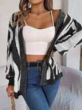Open Front Animal Print Cardigan - Trendsi - Flyclothing LLC