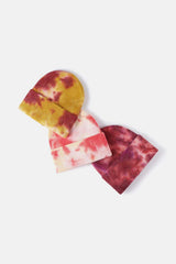 Tie-Dye Cuffed Rib-Knit Beanie Hat - Trendsi - Flyclothing LLC