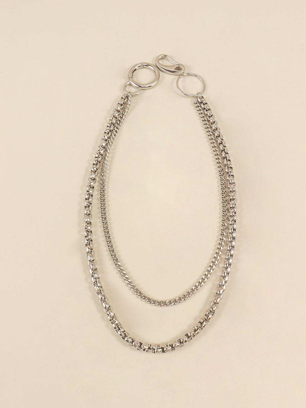 Double-Layered Metal Chain Belt - Trendsi - Flyclothing LLC