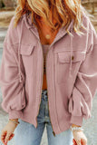 Zip-Up Drawstring Hooded Jacket - Trendsi - Flyclothing LLC