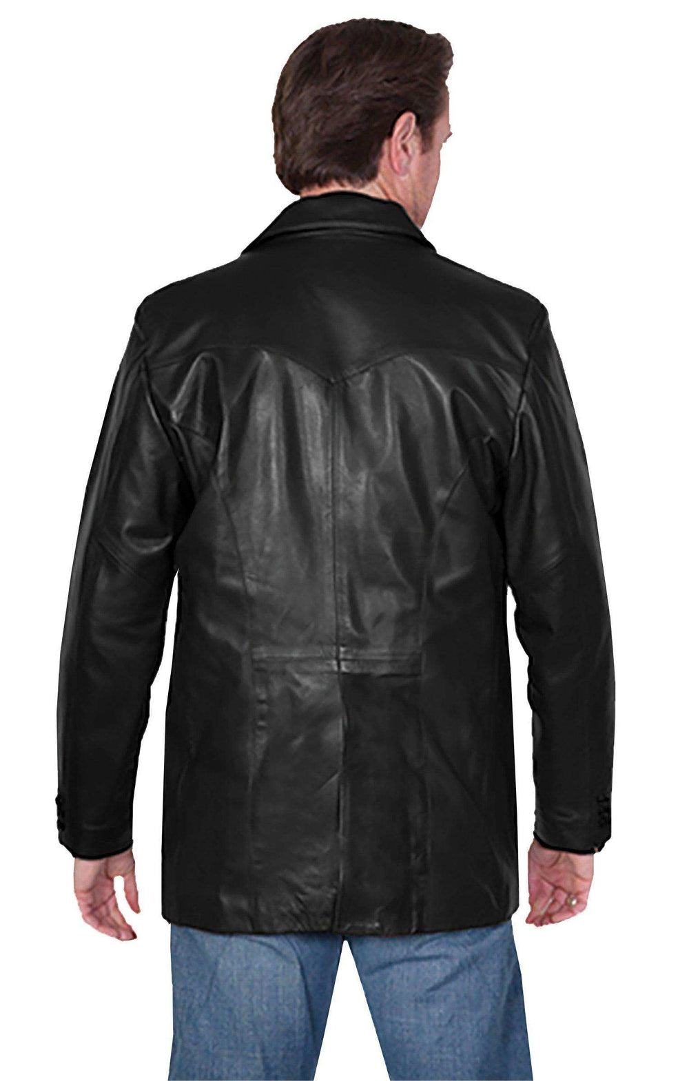 Scully BLACK LAMB W/BLACK OSTRICH TRIM OSTRICH TRIMMED BLAZER - Scully Leather - Flyclothing LLC