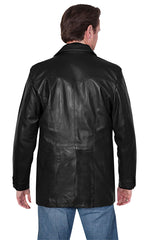 Scully BLACK LAMB W/BLACK OSTRICH TRIM OSTRICH TRIMMED BLAZER - Scully Leather