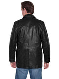 Scully BLACK CHERRY OSTRICH TRIMMED BLAZER - Scully Leather