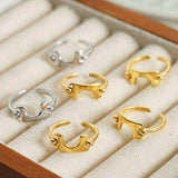 18K Gold-Plated Irregular Open Ring - Trendsi - Flyclothing LLC