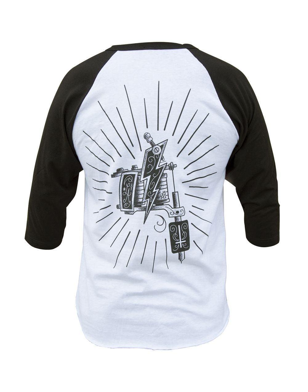 Lucky Aki Machine Mens Baseball Shirt - Lowbrow Art Company