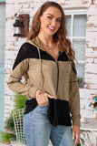 Zip-Up Drawstring Hooded Jacket - Flyclothing LLC