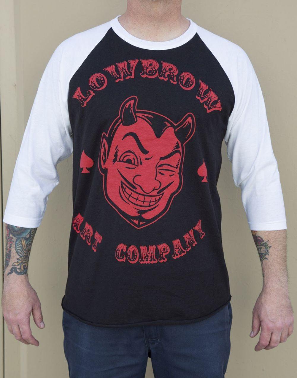 Lowbrow Red Devil Baseball Shirt - Lowbrow Art Company