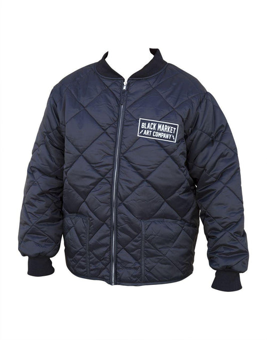 Black Market Diamond Quilted Nylon Jacket Lined Jacket - Lowbrow Art Company