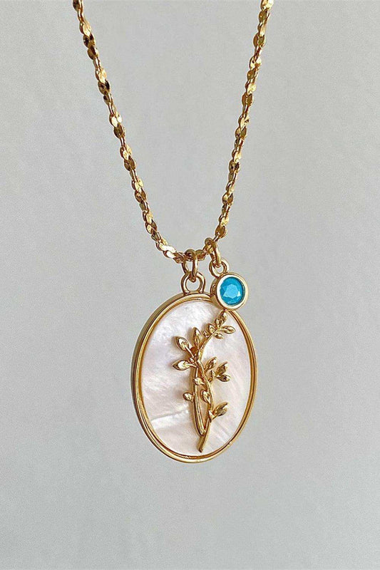 Flower Shell Pendant Copper Necklace - Trendsi - Flyclothing LLC