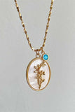 Flower Shell Pendant Copper Necklace - Trendsi - Flyclothing LLC