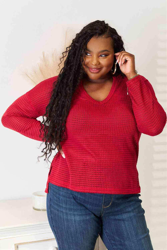Culture Code Full Size Wide Notch Relax Top - Trendsi - Flyclothing LLC