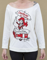 Candy Wild Cow Girl Up Scoop Neck Sweatshirt - Flyclothing LLC