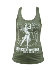 Black Market Polynesian Paradise Racer Back Tank Top - Flyclothing LLC