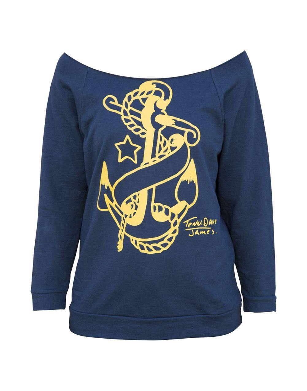 Tennessee Dave Anchor Womens Unfinished Sweatshirt - Flyclothing LLC