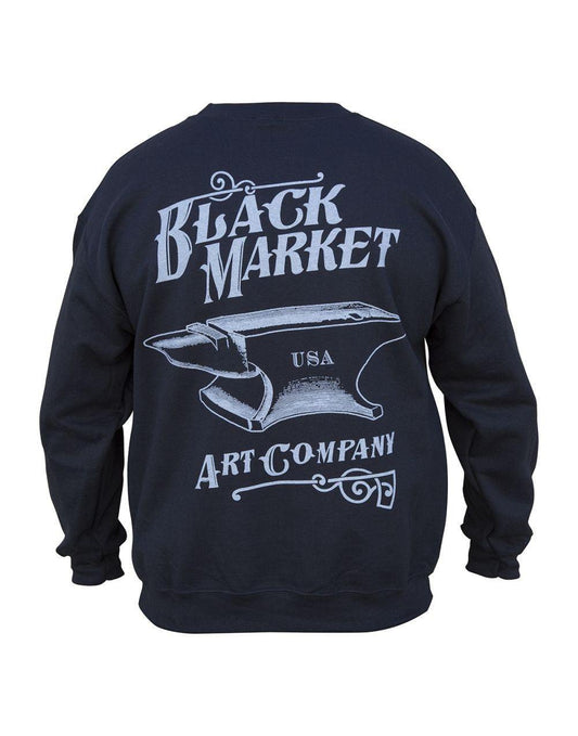 Black Market Anvil Crew Neck Sweatshirt - Lowbrow Art Company
