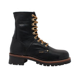 AdTec Men's 9" Steel Toe Logger Black - AdTec