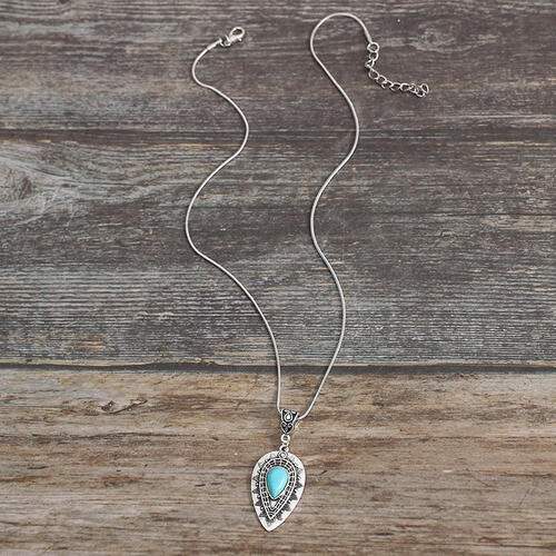 Geometric Alloy Pendant Necklace - Trendsi - Flyclothing LLC