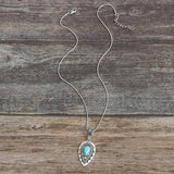 Geometric Alloy Pendant Necklace - Trendsi