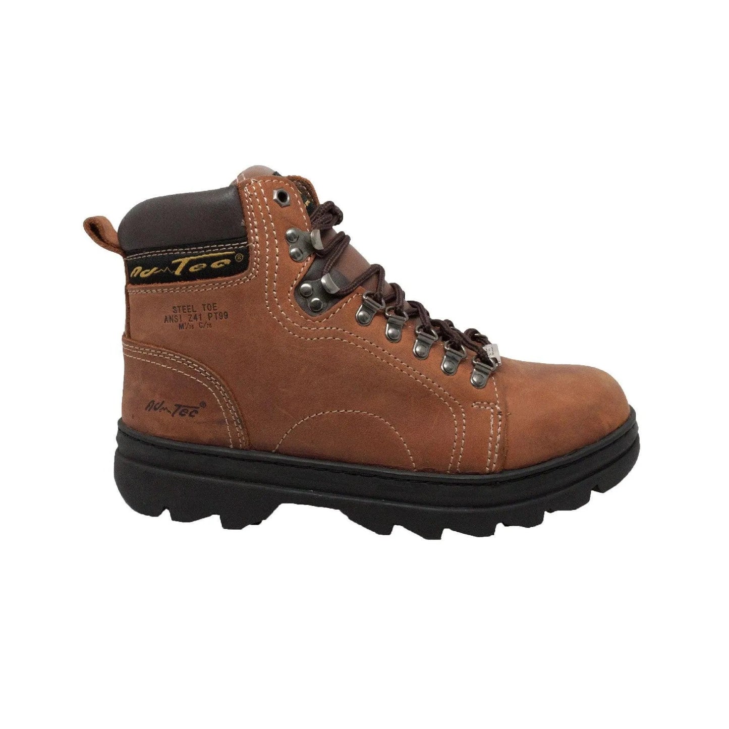 AdTec Men's 6" Steel Toe Hiker Brown - AdTec - Flyclothing LLC