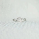 Heart Shape 925 Sterling Silver Ring - Trendsi