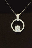 1 Carat Moissanite 925 Sterling Silver Necklace - Trendsi - Flyclothing LLC