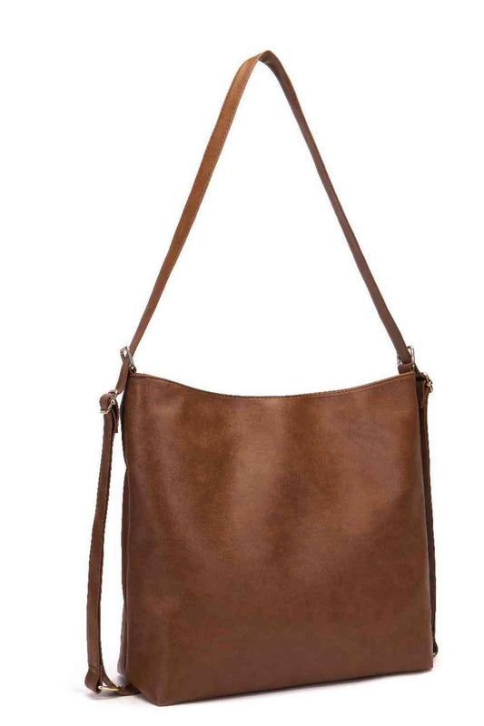 Large PU Leather Crossbody Bag - Trendsi