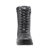 RideTecs Women's 8" Zipper Biker Boot Black - AdTec